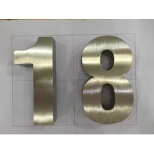 Несветовые 3Д шлифованный Нержавеющая сталь номер или знак письмо 